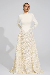 Marevix Ivory Floral Maxi Dress