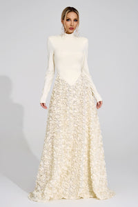 Marevix Ivory Floral Maxi Dress