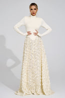 Marevix Ivory Floral Maxi Dress