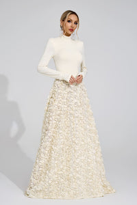 Marevix Ivory Floral Maxi Dress
