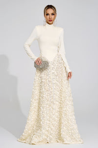 Marevix Ivory Floral Maxi Dress