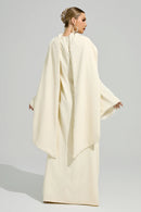 Jasmor Light Yellow Scarf Maxi Dress