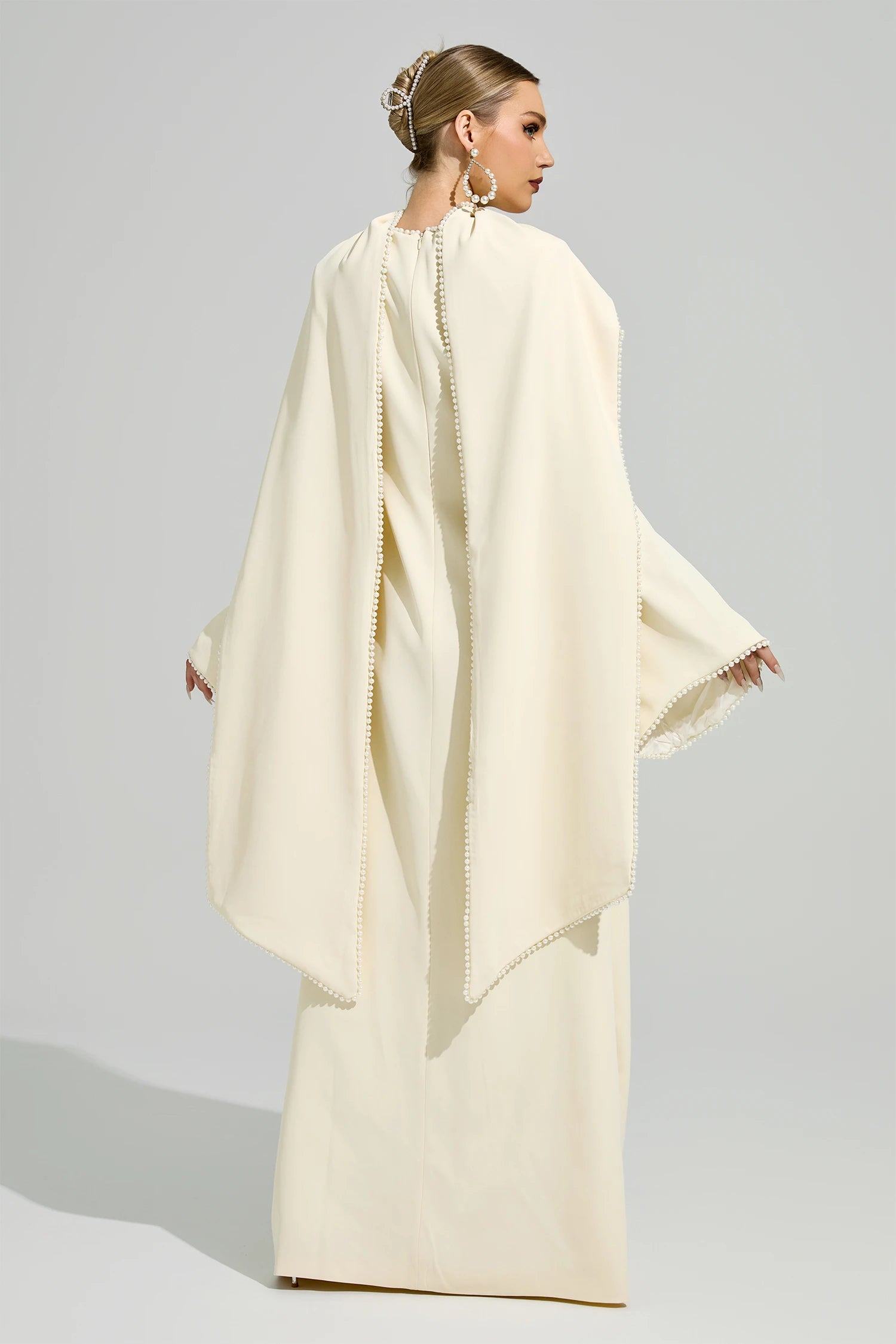 Jasmor Light Yellow Scarf Maxi Dress
