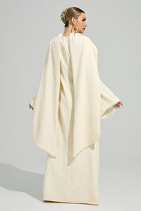 Jasmor Light Yellow Scarf Maxi Dress