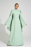 Jasmor Green Scarf Maxi Dress