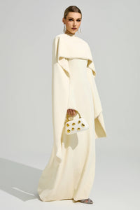 Jasmor Light Yellow Scarf Maxi Dress