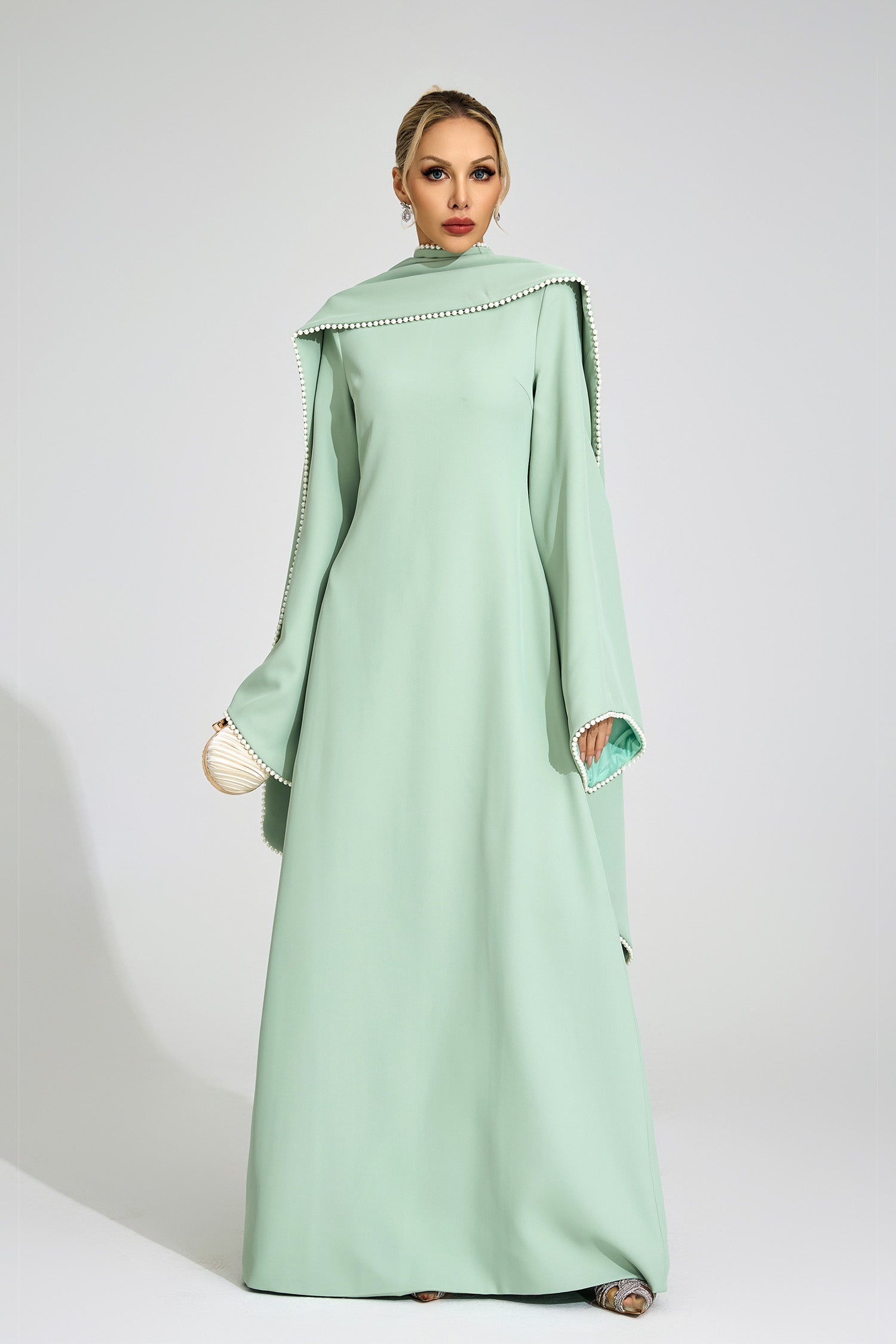 Jasmor Green Scarf Maxi Dress