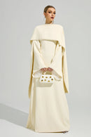Jasmor Light Yellow Scarf Maxi Dress