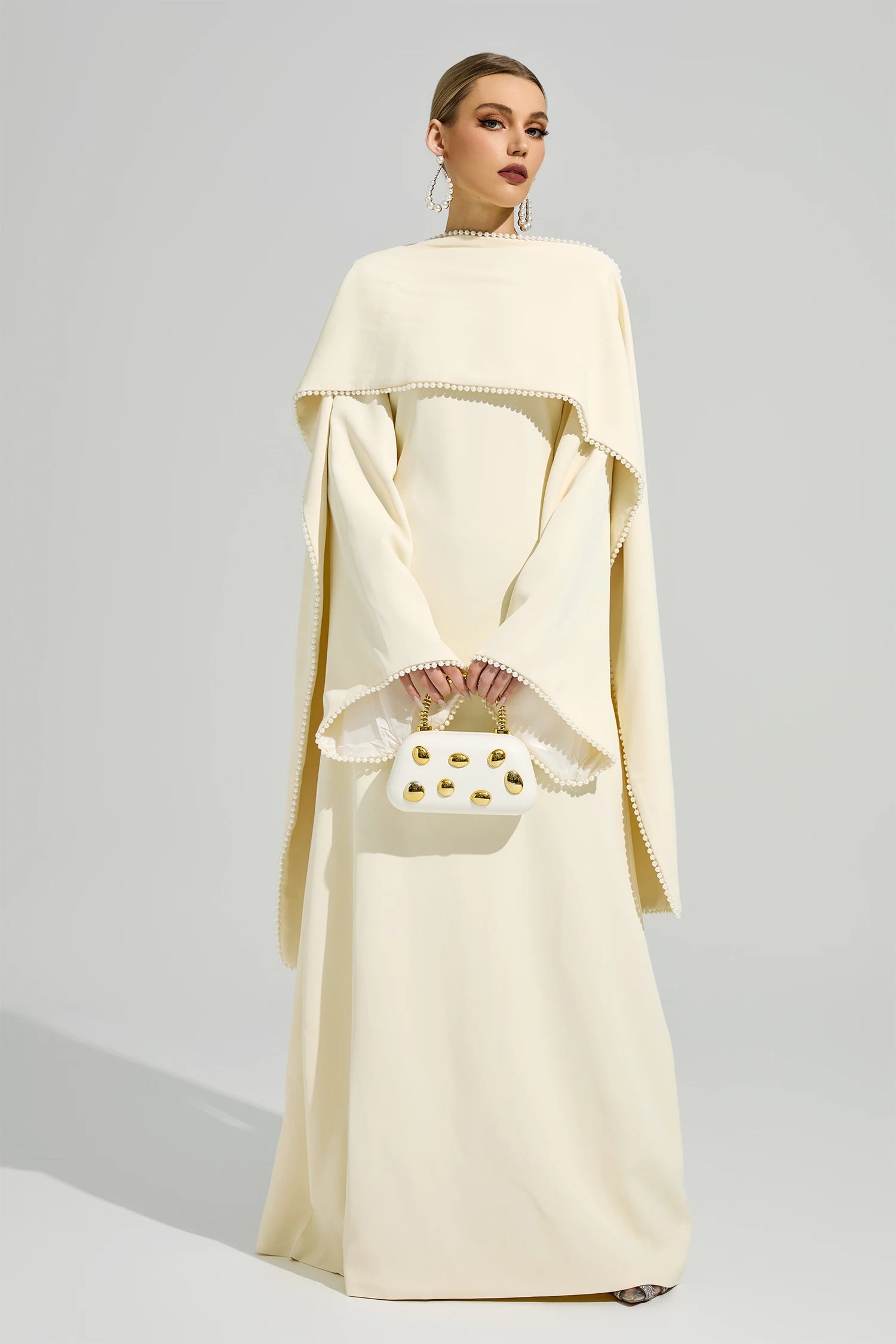 Jasmor Light Yellow Scarf Maxi Dress