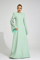 Jasmor Green Scarf Maxi Dress