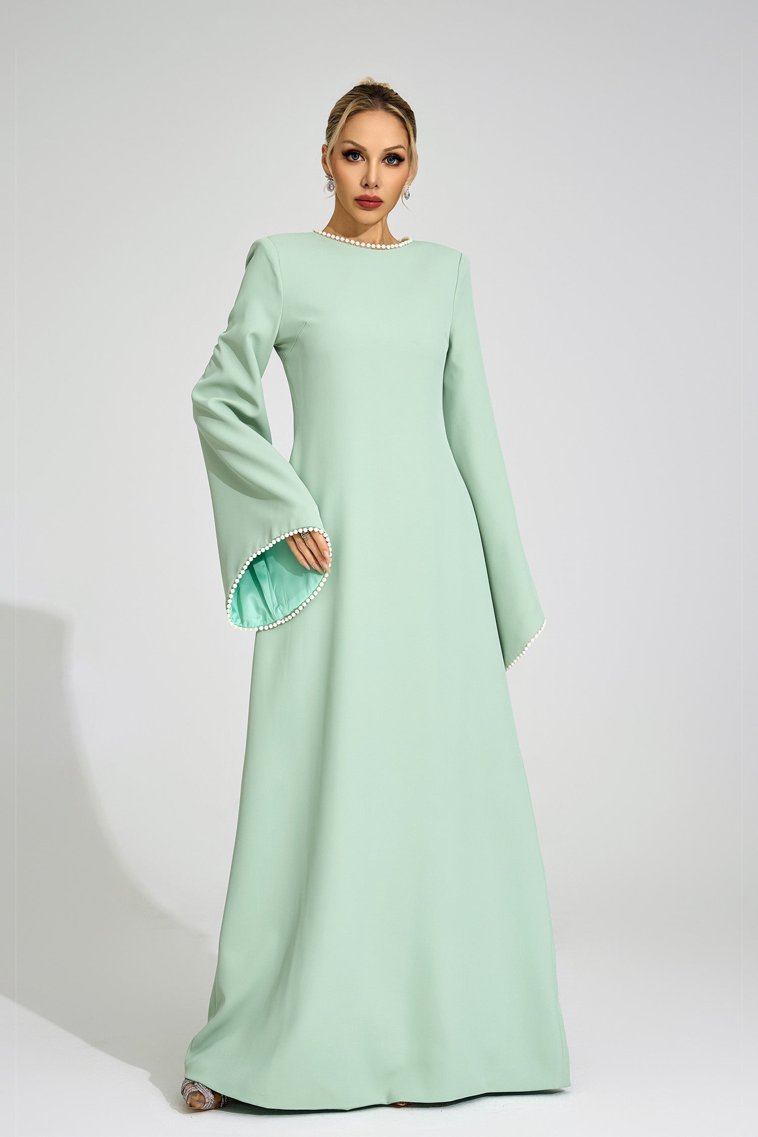 Jasmor Green Scarf Maxi Dress