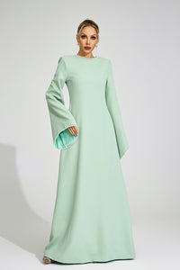 Jasmor Green Scarf Maxi Dress