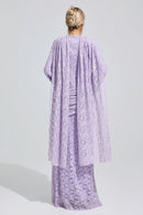 Zunareth Purple Lace Fishtail Bodycon Maxi Dress
