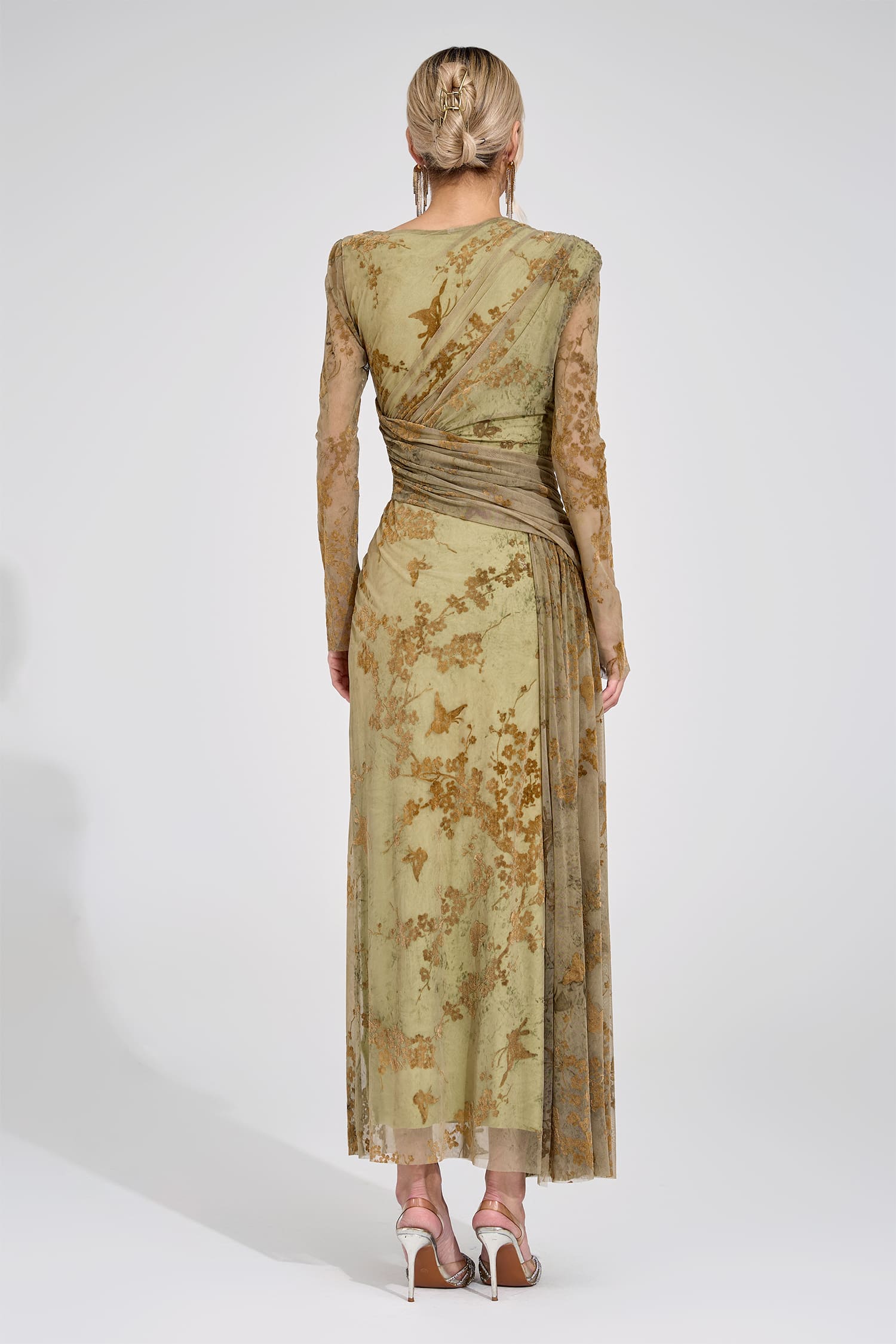 Yarune Green Printed Maxi Dress