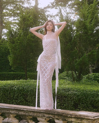 Falenor Sequin Mermaid Wedding Maxi Dress