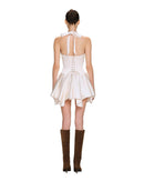 Belric Halter-Neck Mini Dress In White