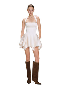 Belric Halter-Neck Mini Dress In White