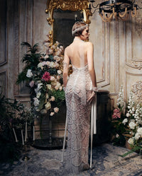 Falenor Sequin Mermaid Wedding Maxi Dress