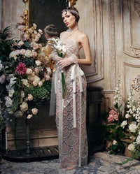 Falenor Sequin Mermaid Wedding Maxi Dress