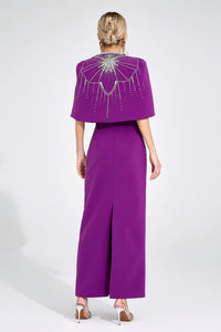 Kervion Purple Diamond Maxi Dress