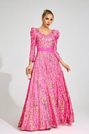 Xyrisza Rose Red Sequin Maxi Dress
