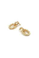Grain Spiral Golden Earrings