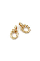 Grain Spiral Golden Earrings