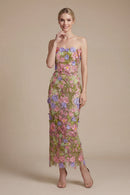 Wyral Floral Strapless Ankle Dress