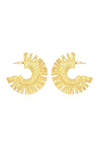 Maike Golden Semicircle Earrings