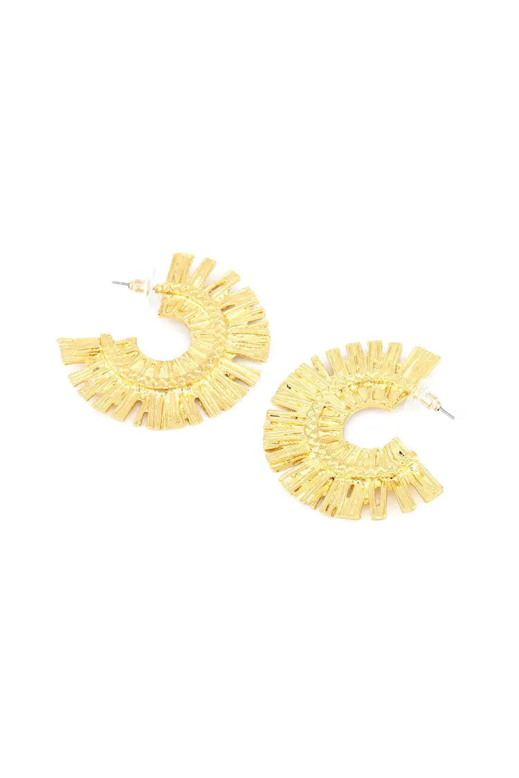 Maike Golden Semicircle Earrings