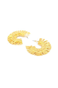 Maike Golden Semicircle Earrings