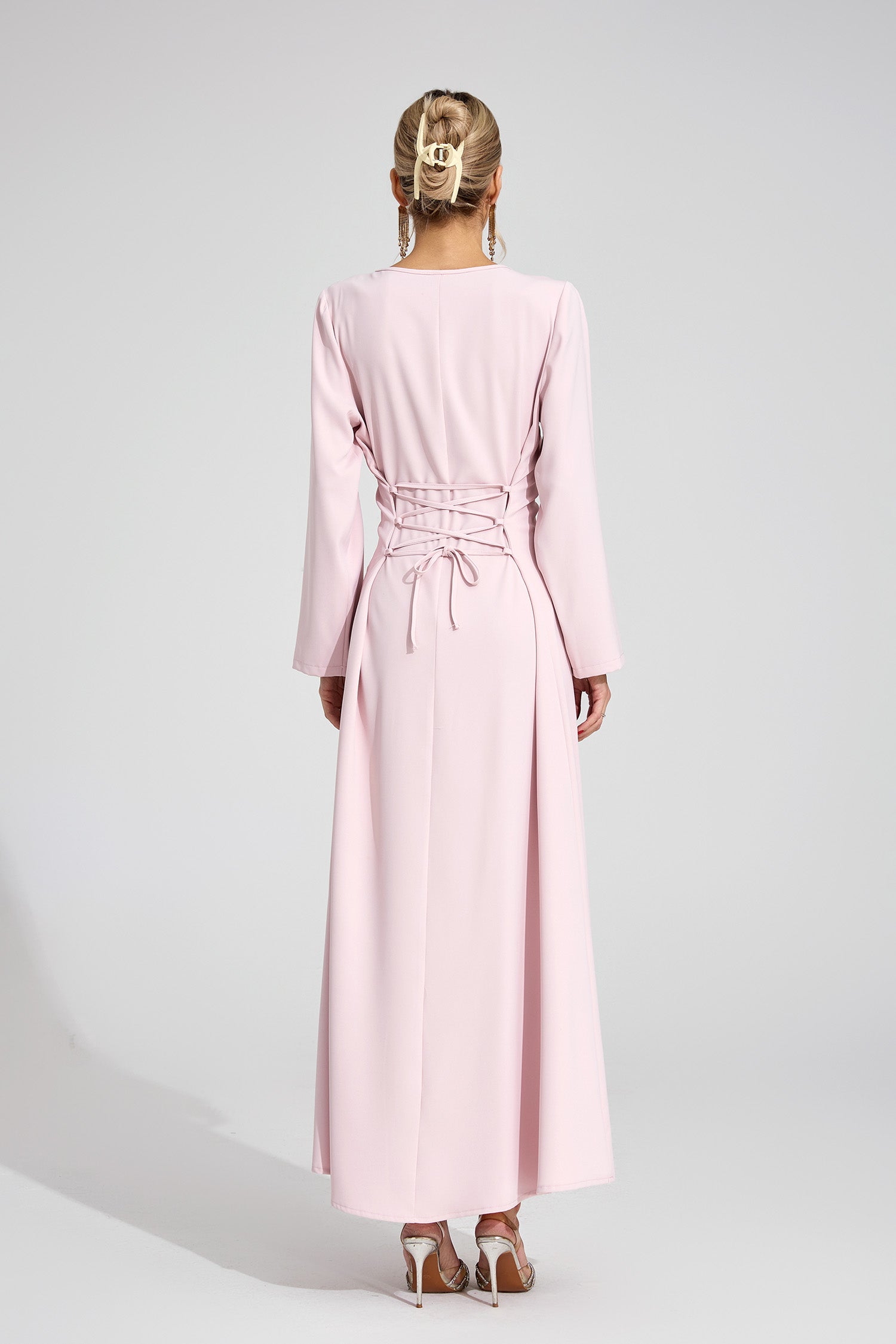 Zorvalen Pink Diamond Maxi Dress