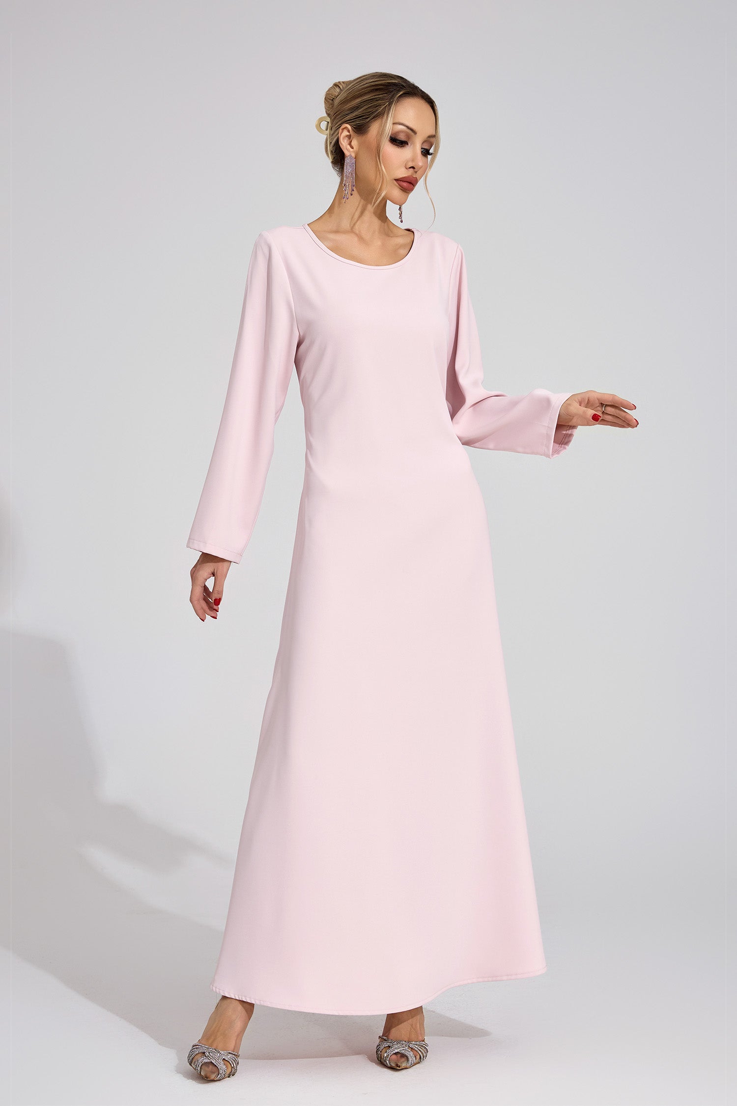 Zorvalen Pink Diamond Maxi Dress