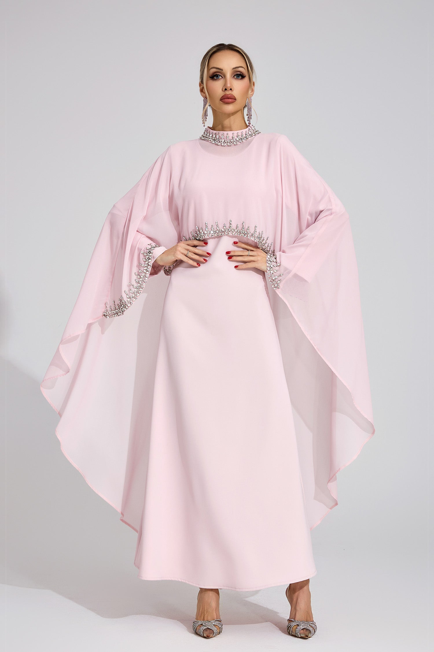 Zorvalen Pink Diamond Maxi Dress