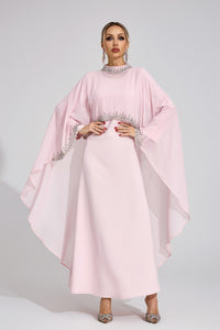 Zorvalen Pink Diamond Maxi Dress