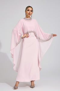 Zorvalen Pink Diamond Maxi Dress
