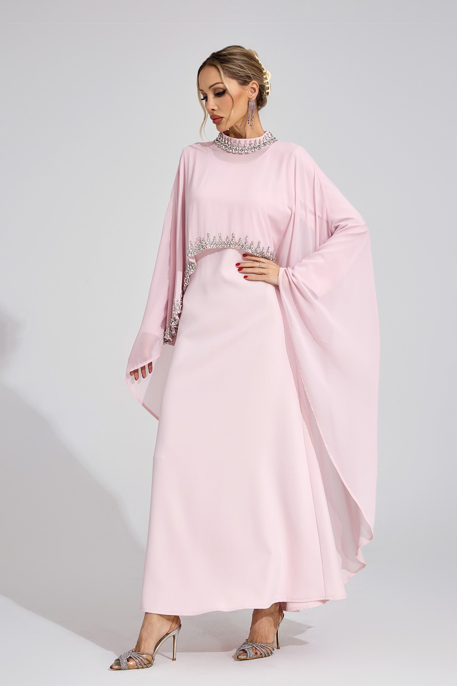 Zorvalen Pink Diamond Maxi Dress