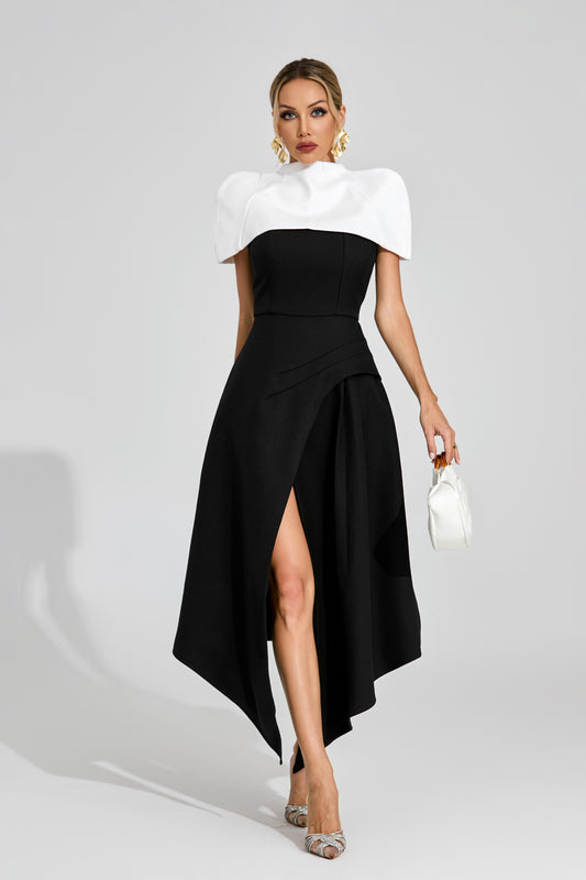 Dorvak Slip Maxi Dress In Black