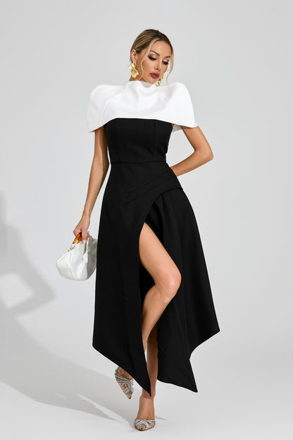 Dorvak Slip Maxi Dress In Black