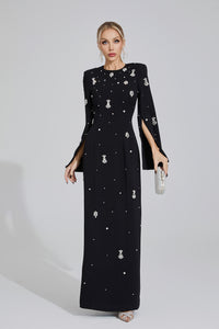 Eisley Diamond Maxi Dress In Black