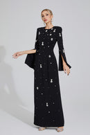 Eisley Diamond Maxi Dress In Black