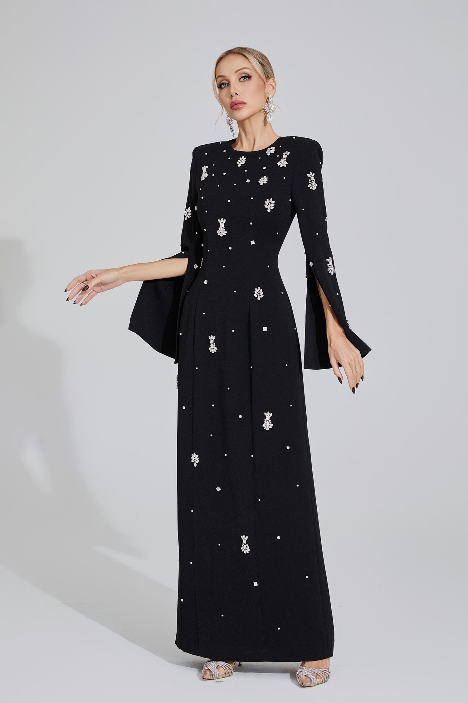 Eisley Diamond Maxi Dress In Black