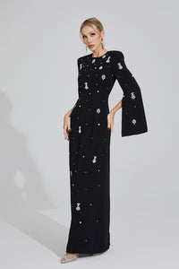 Eisley Diamond Maxi Dress In Black