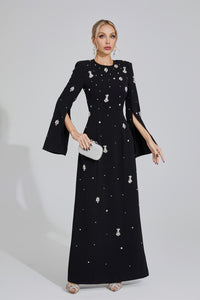 Eisley Diamond Maxi Dress In Black