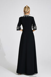 Uldravis Black Diamond Maxi Dress