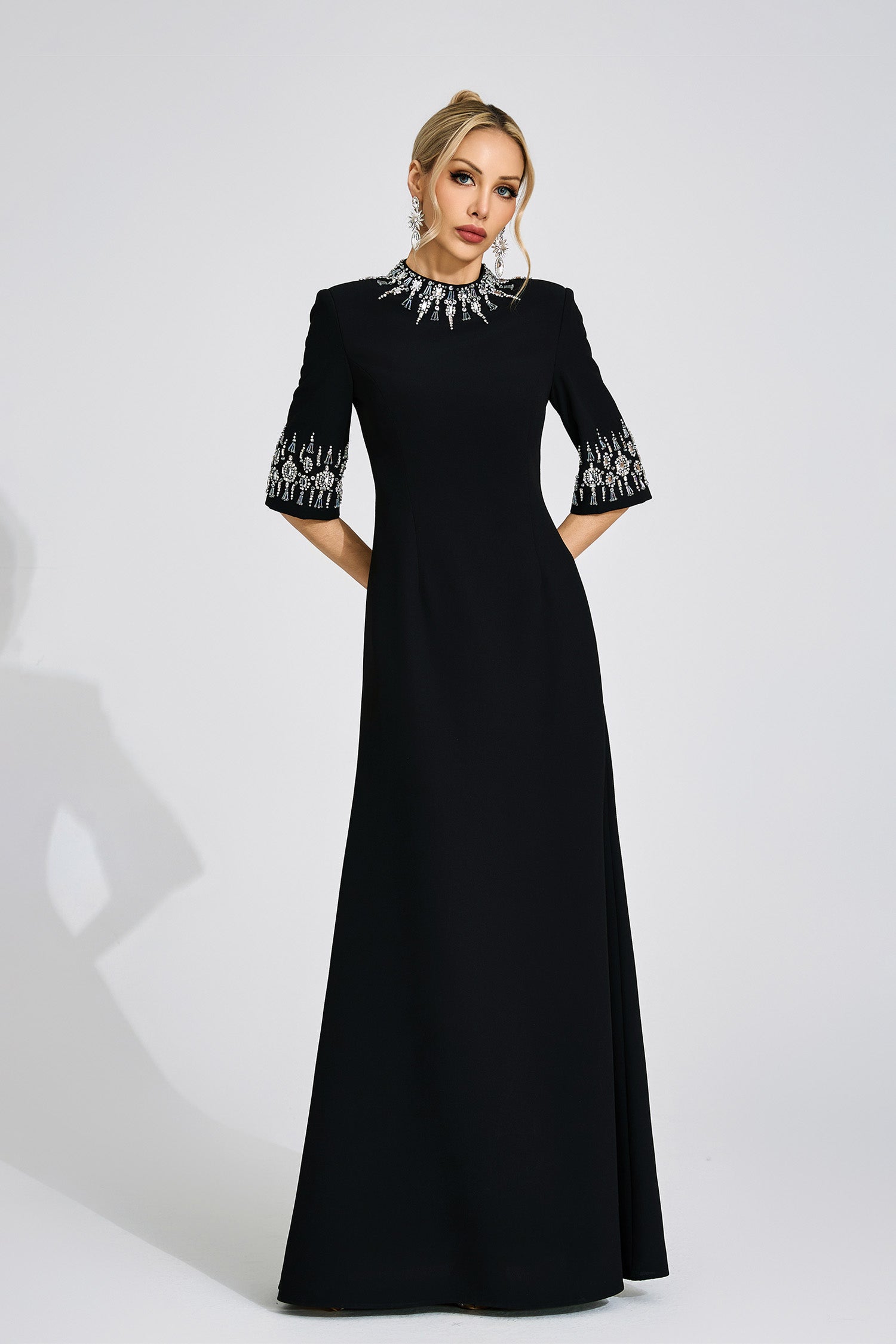 Uldravis Black Diamond Maxi Dress