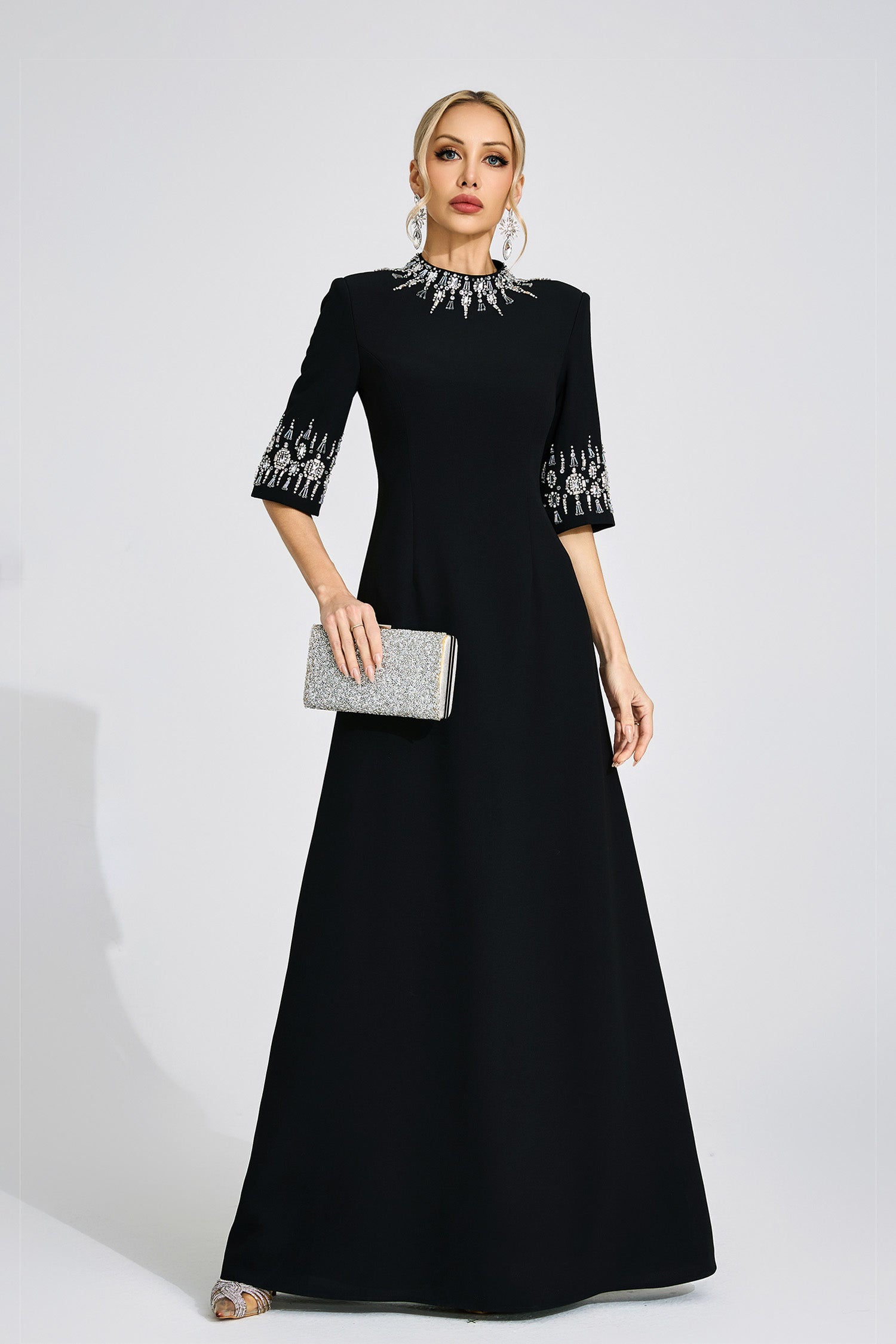 Uldravis Black Diamond Maxi Dress