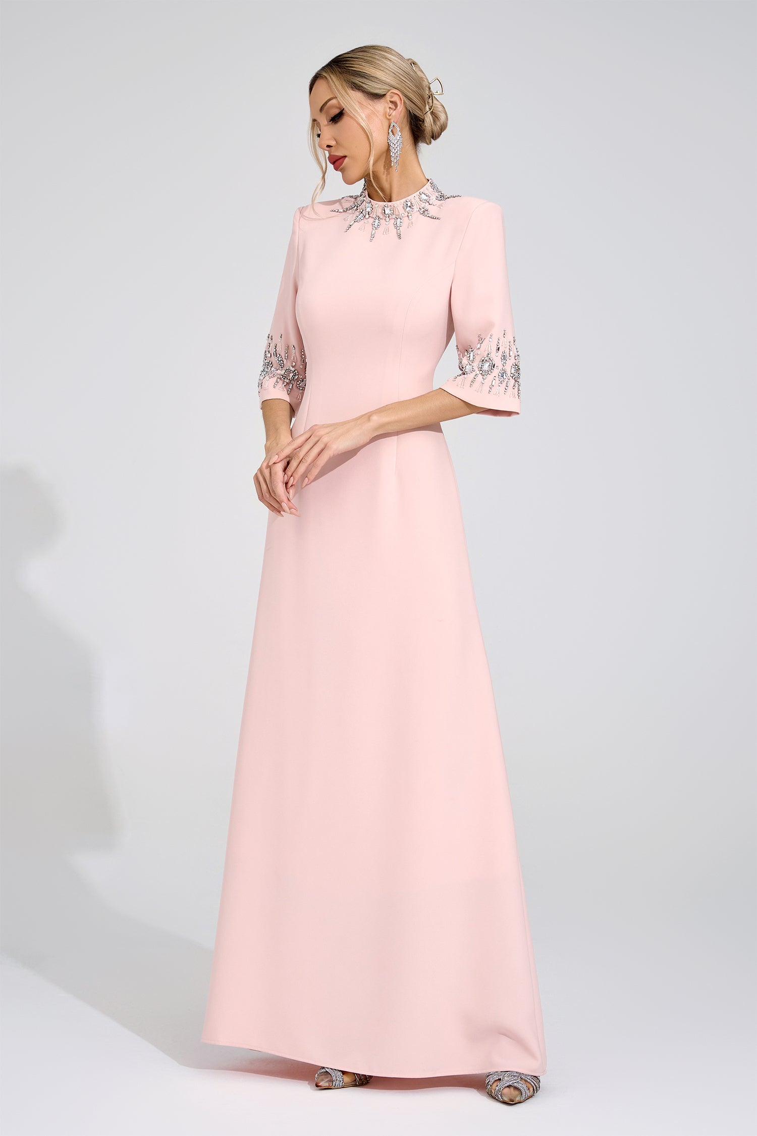 Uldravis Pink Diamond Maxi Dress