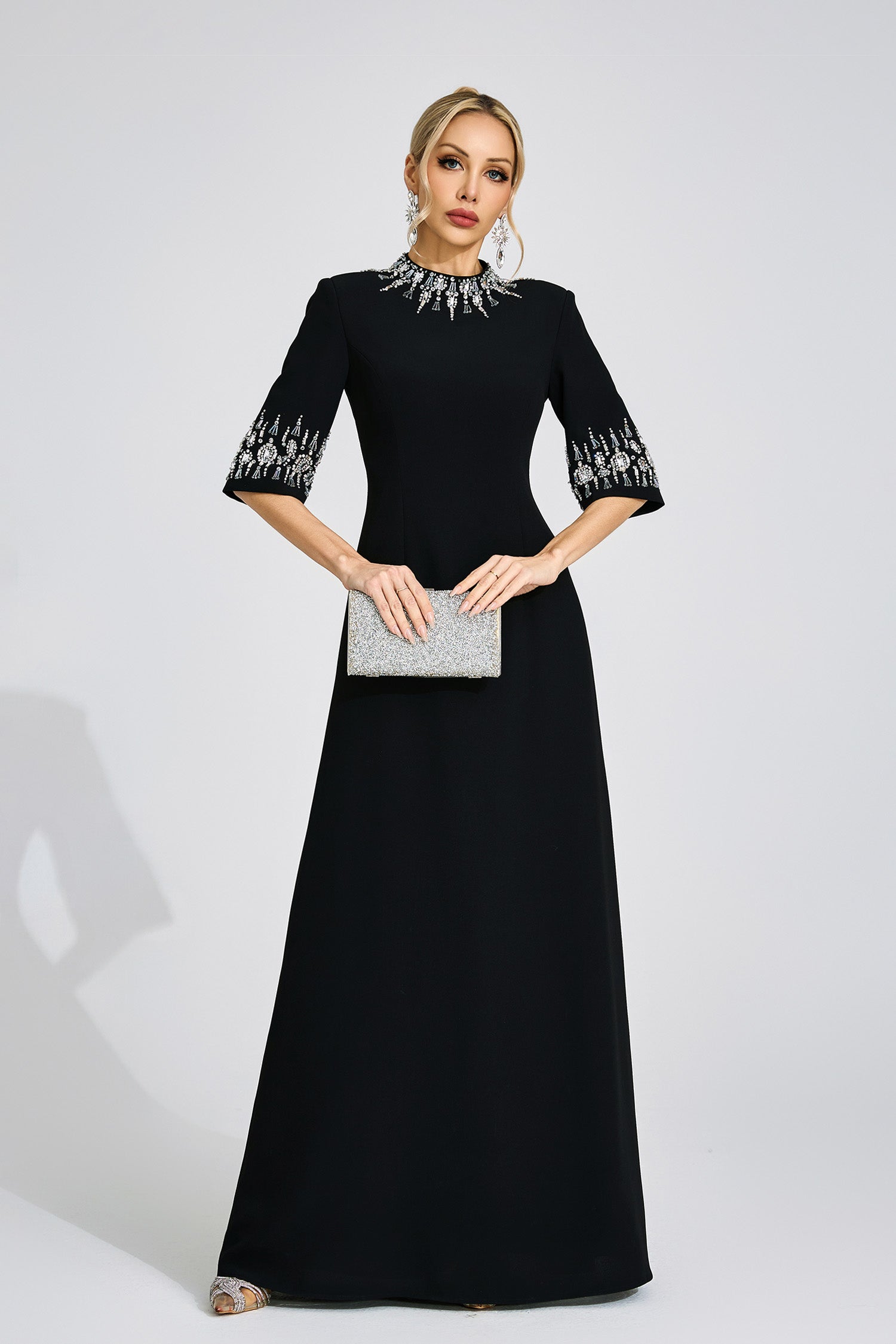 Uldravis Black Diamond Maxi Dress