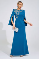 Larevix Sapphire Blue Diamond Maxi Dress
